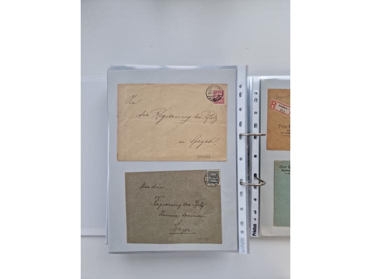 1920/23, umfangreiche Sammlung mit über 4600 Briefen, Karten und Ganzsachen. Dabei interessante Frankaturen, Blockeinheiten, 