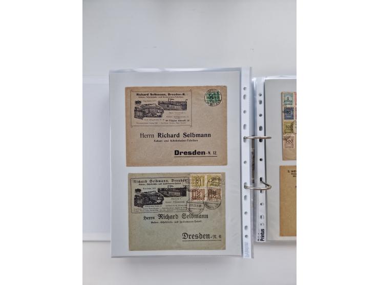 1920/23, umfangreiche Sammlung mit über 4600 Briefen, Karten und Ganzsachen. Dabei interessante Frankaturen, Blockeinheiten, 