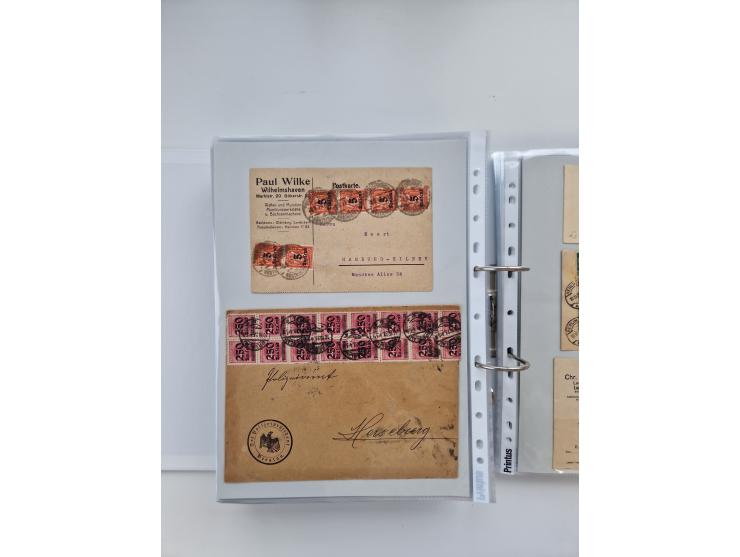 1920/23, umfangreiche Sammlung mit über 4600 Briefen, Karten und Ganzsachen. Dabei interessante Frankaturen, Blockeinheiten, 