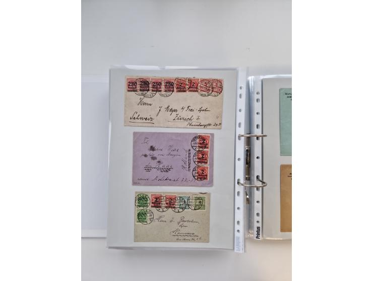 1920/23, umfangreiche Sammlung mit über 4600 Briefen, Karten und Ganzsachen. Dabei interessante Frankaturen, Blockeinheiten, 