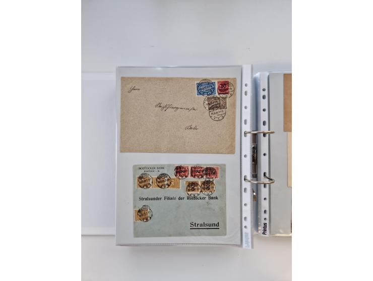 1920/23, umfangreiche Sammlung mit über 4600 Briefen, Karten und Ganzsachen. Dabei interessante Frankaturen, Blockeinheiten, 