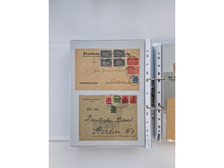 1920/23, umfangreiche Sammlung mit über 4600 Briefen, Karten und Ganzsachen. Dabei interessante Frankaturen, Blockeinheiten, 