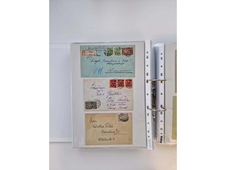 1920/23, umfangreiche Sammlung mit über 4600 Briefen, Karten und Ganzsachen. Dabei interessante Frankaturen, Blockeinheiten, 