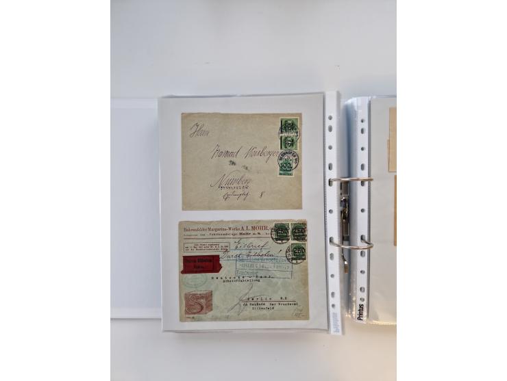 1920/23, umfangreiche Sammlung mit über 4600 Briefen, Karten und Ganzsachen. Dabei interessante Frankaturen, Blockeinheiten, 