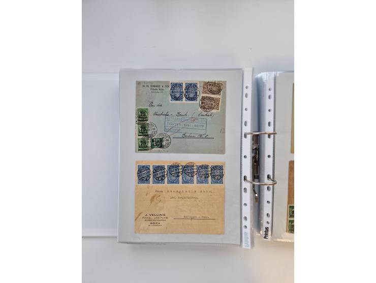 1920/23, umfangreiche Sammlung mit über 4600 Briefen, Karten und Ganzsachen. Dabei interessante Frankaturen, Blockeinheiten, 