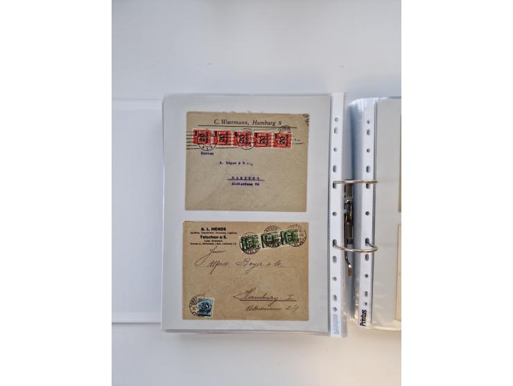1920/23, umfangreiche Sammlung mit über 4600 Briefen, Karten und Ganzsachen. Dabei interessante Frankaturen, Blockeinheiten, 