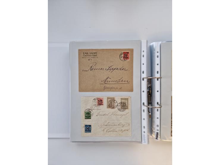 1920/23, umfangreiche Sammlung mit über 4600 Briefen, Karten und Ganzsachen. Dabei interessante Frankaturen, Blockeinheiten, 