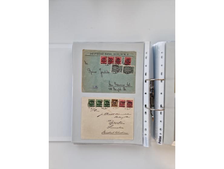 1920/23, umfangreiche Sammlung mit über 4600 Briefen, Karten und Ganzsachen. Dabei interessante Frankaturen, Blockeinheiten, 