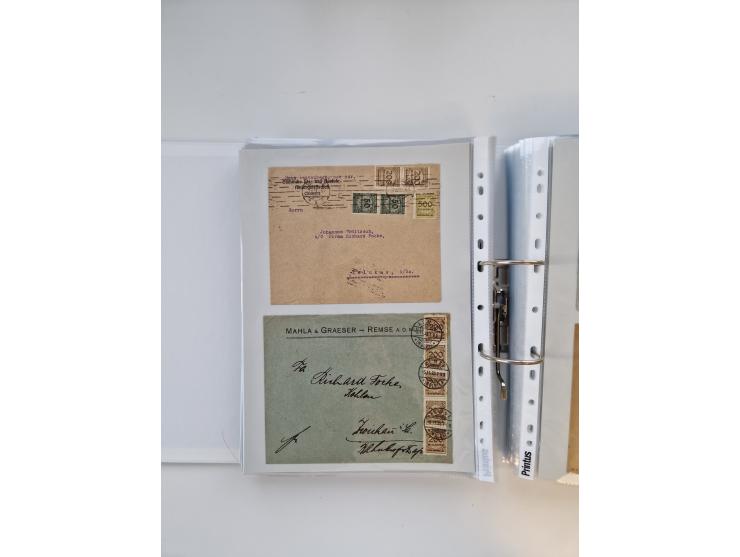 1920/23, umfangreiche Sammlung mit über 4600 Briefen, Karten und Ganzsachen. Dabei interessante Frankaturen, Blockeinheiten, 