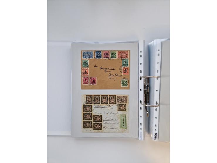 1920/23, umfangreiche Sammlung mit über 4600 Briefen, Karten und Ganzsachen. Dabei interessante Frankaturen, Blockeinheiten, 