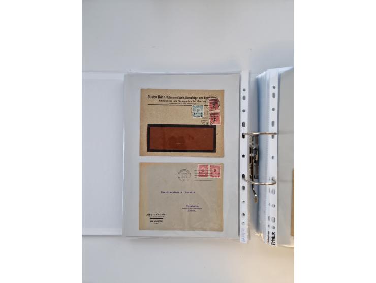 1920/23, umfangreiche Sammlung mit über 4600 Briefen, Karten und Ganzsachen. Dabei interessante Frankaturen, Blockeinheiten, 