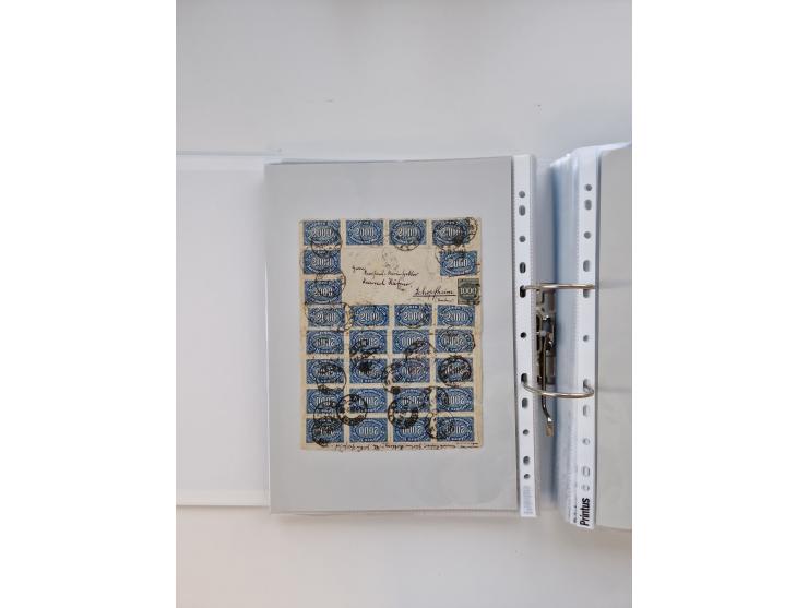 1920/23, umfangreiche Sammlung mit über 4600 Briefen, Karten und Ganzsachen. Dabei interessante Frankaturen, Blockeinheiten, 