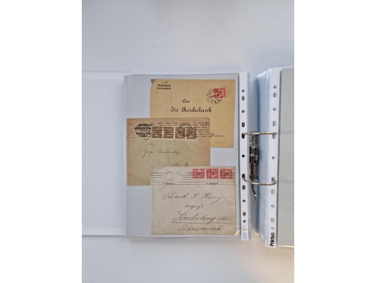 1920/23, umfangreiche Sammlung mit über 4600 Briefen, Karten und Ganzsachen. Dabei interessante Frankaturen, Blockeinheiten, 