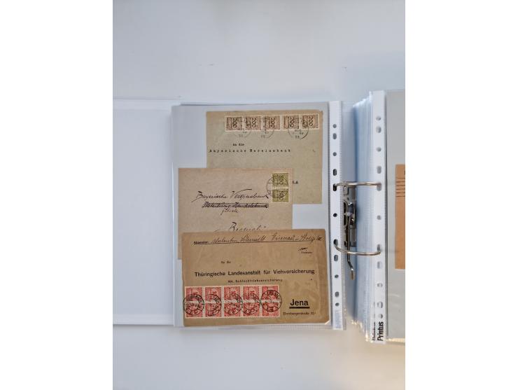 1920/23, umfangreiche Sammlung mit über 4600 Briefen, Karten und Ganzsachen. Dabei interessante Frankaturen, Blockeinheiten, 