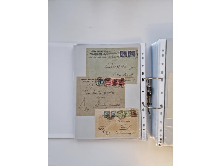 1920/23, umfangreiche Sammlung mit über 4600 Briefen, Karten und Ganzsachen. Dabei interessante Frankaturen, Blockeinheiten, 