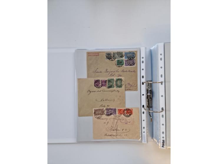 1920/23, umfangreiche Sammlung mit über 4600 Briefen, Karten und Ganzsachen. Dabei interessante Frankaturen, Blockeinheiten, 