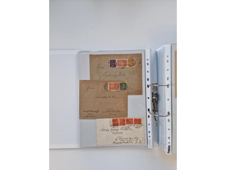 1920/23, umfangreiche Sammlung mit über 4600 Briefen, Karten und Ganzsachen. Dabei interessante Frankaturen, Blockeinheiten, 