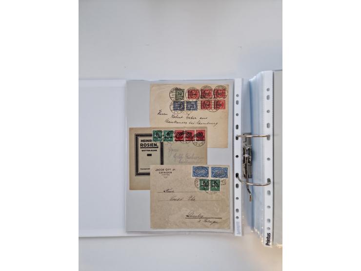 1920/23, umfangreiche Sammlung mit über 4600 Briefen, Karten und Ganzsachen. Dabei interessante Frankaturen, Blockeinheiten, 