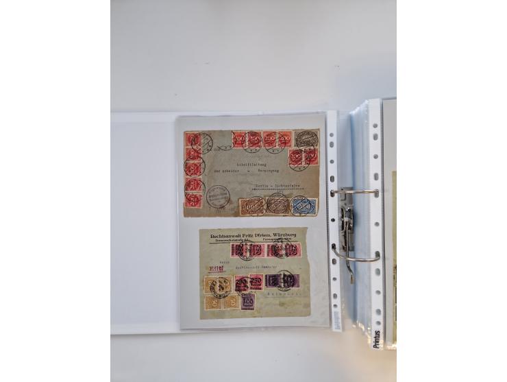 1920/23, umfangreiche Sammlung mit über 4600 Briefen, Karten und Ganzsachen. Dabei interessante Frankaturen, Blockeinheiten, 