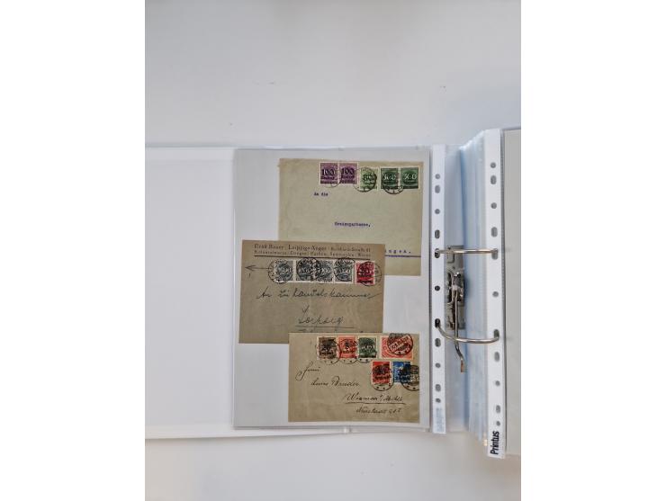 1920/23, umfangreiche Sammlung mit über 4600 Briefen, Karten und Ganzsachen. Dabei interessante Frankaturen, Blockeinheiten, 