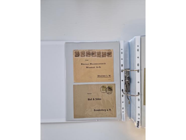 1920/23, umfangreiche Sammlung mit über 4600 Briefen, Karten und Ganzsachen. Dabei interessante Frankaturen, Blockeinheiten, 