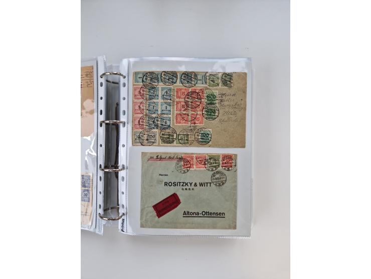 1920/23, umfangreiche Sammlung mit über 4600 Briefen, Karten und Ganzsachen. Dabei interessante Frankaturen, Blockeinheiten, 