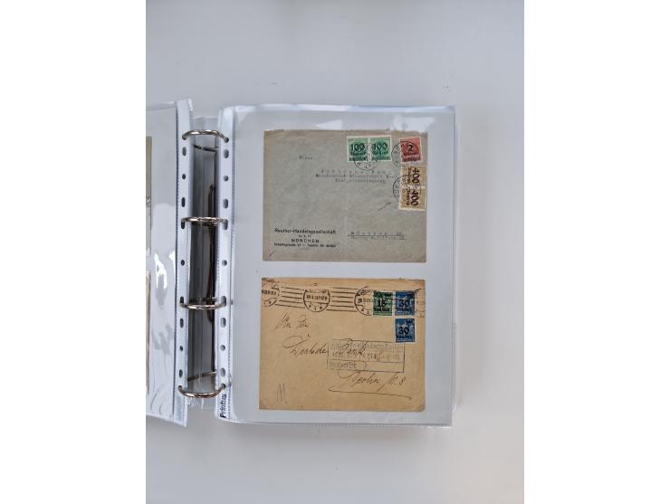 1920/23, umfangreiche Sammlung mit über 4600 Briefen, Karten und Ganzsachen. Dabei interessante Frankaturen, Blockeinheiten, 