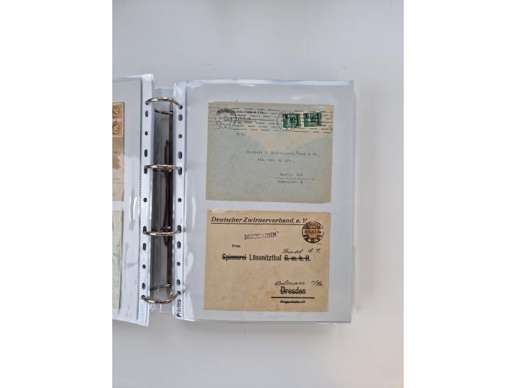 1920/23, umfangreiche Sammlung mit über 4600 Briefen, Karten und Ganzsachen. Dabei interessante Frankaturen, Blockeinheiten, 