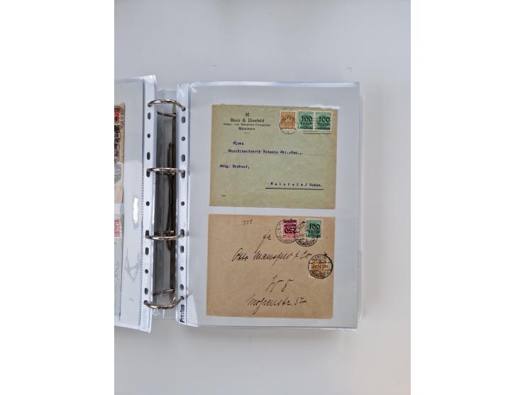 1920/23, umfangreiche Sammlung mit über 4600 Briefen, Karten und Ganzsachen. Dabei interessante Frankaturen, Blockeinheiten, 