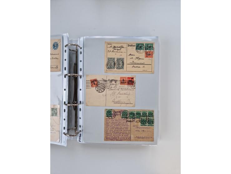 1920/23, umfangreiche Sammlung mit über 4600 Briefen, Karten und Ganzsachen. Dabei interessante Frankaturen, Blockeinheiten, 
