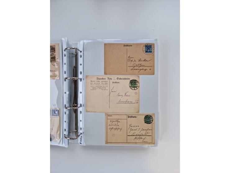 1920/23, umfangreiche Sammlung mit über 4600 Briefen, Karten und Ganzsachen. Dabei interessante Frankaturen, Blockeinheiten, 