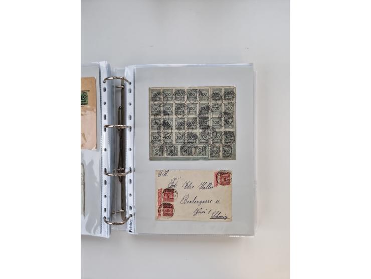 1920/23, umfangreiche Sammlung mit über 4600 Briefen, Karten und Ganzsachen. Dabei interessante Frankaturen, Blockeinheiten, 