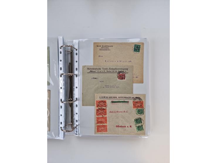1920/23, umfangreiche Sammlung mit über 4600 Briefen, Karten und Ganzsachen. Dabei interessante Frankaturen, Blockeinheiten, 