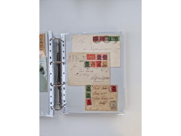 1920/23, umfangreiche Sammlung mit über 4600 Briefen, Karten und Ganzsachen. Dabei interessante Frankaturen, Blockeinheiten, 