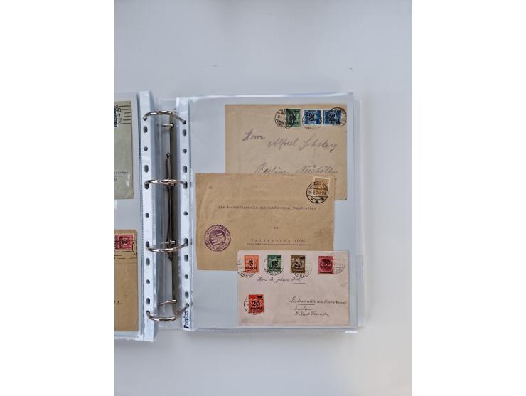 1920/23, umfangreiche Sammlung mit über 4600 Briefen, Karten und Ganzsachen. Dabei interessante Frankaturen, Blockeinheiten, 