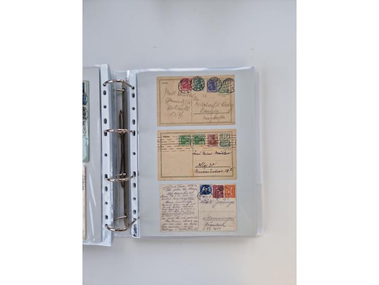 1920/23, umfangreiche Sammlung mit über 4600 Briefen, Karten und Ganzsachen. Dabei interessante Frankaturen, Blockeinheiten, 