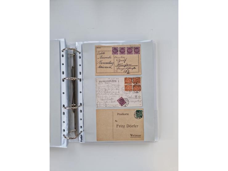 1920/23, umfangreiche Sammlung mit über 4600 Briefen, Karten und Ganzsachen. Dabei interessante Frankaturen, Blockeinheiten, 