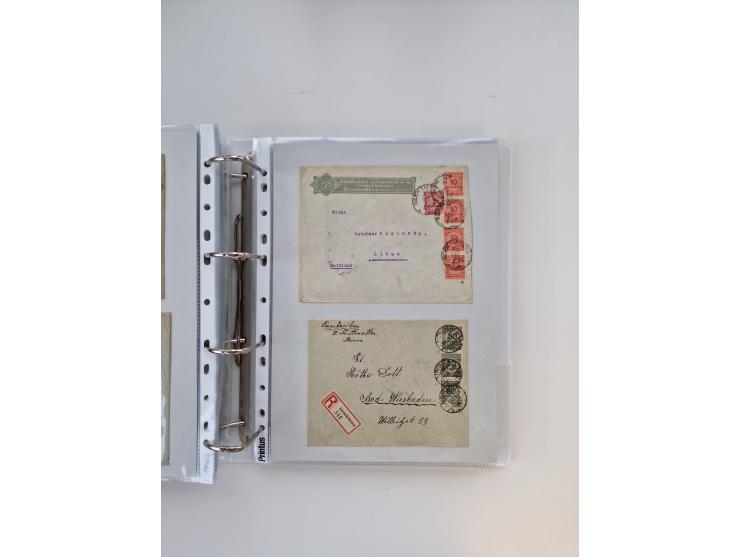 1920/23, umfangreiche Sammlung mit über 4600 Briefen, Karten und Ganzsachen. Dabei interessante Frankaturen, Blockeinheiten, 