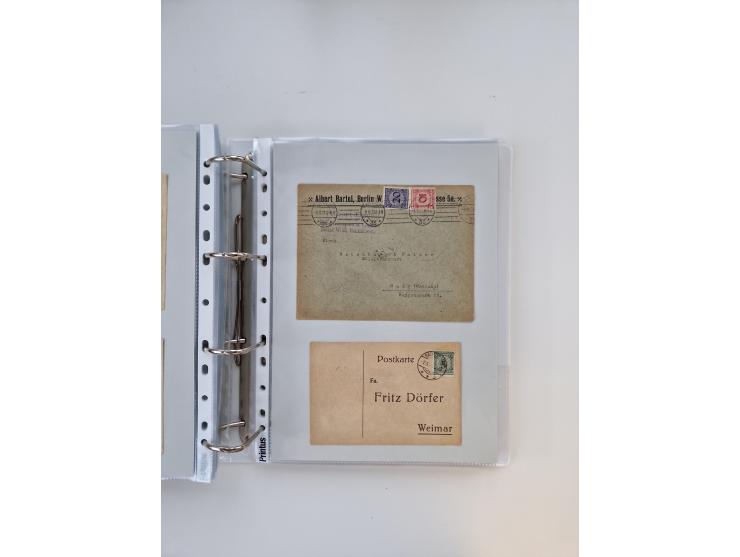 1920/23, umfangreiche Sammlung mit über 4600 Briefen, Karten und Ganzsachen. Dabei interessante Frankaturen, Blockeinheiten, 