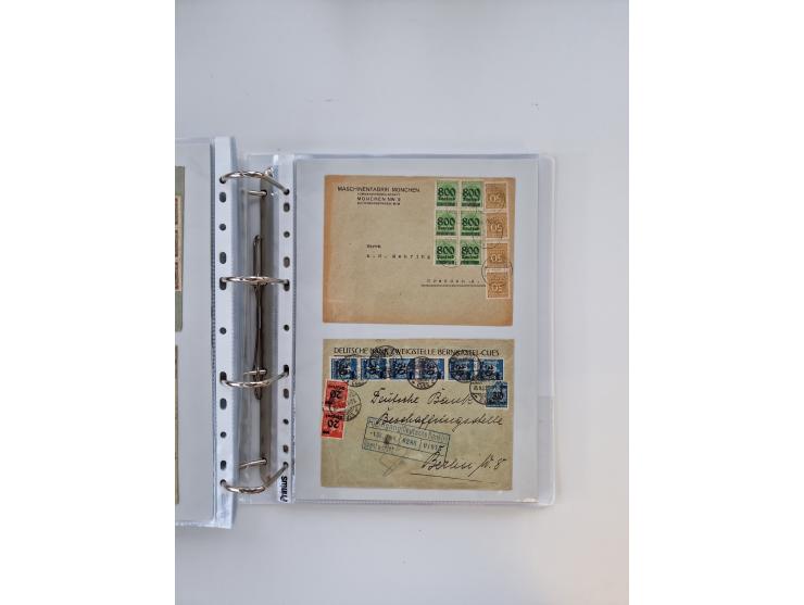 1920/23, umfangreiche Sammlung mit über 4600 Briefen, Karten und Ganzsachen. Dabei interessante Frankaturen, Blockeinheiten, 