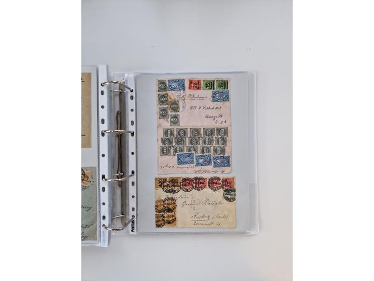 1920/23, umfangreiche Sammlung mit über 4600 Briefen, Karten und Ganzsachen. Dabei interessante Frankaturen, Blockeinheiten, 