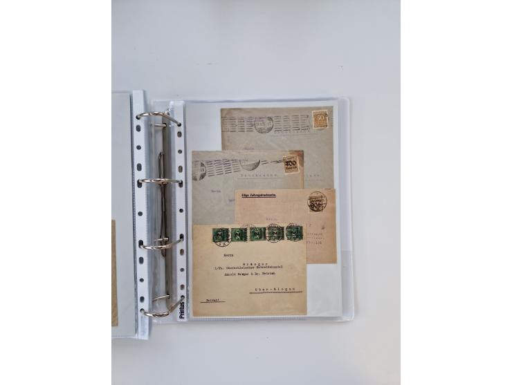 1920/23, umfangreiche Sammlung mit über 4600 Briefen, Karten und Ganzsachen. Dabei interessante Frankaturen, Blockeinheiten, 