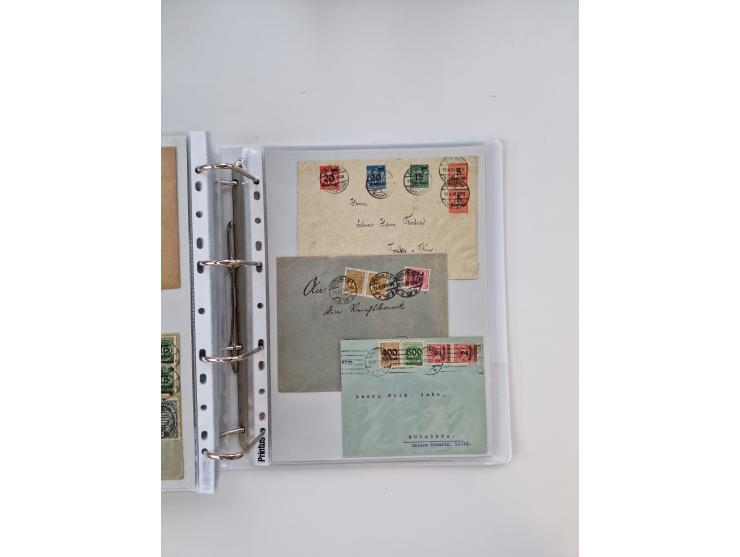 1920/23, umfangreiche Sammlung mit über 4600 Briefen, Karten und Ganzsachen. Dabei interessante Frankaturen, Blockeinheiten, 