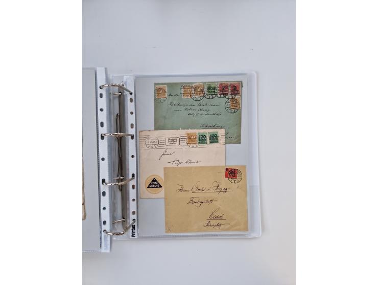1920/23, umfangreiche Sammlung mit über 4600 Briefen, Karten und Ganzsachen. Dabei interessante Frankaturen, Blockeinheiten, 