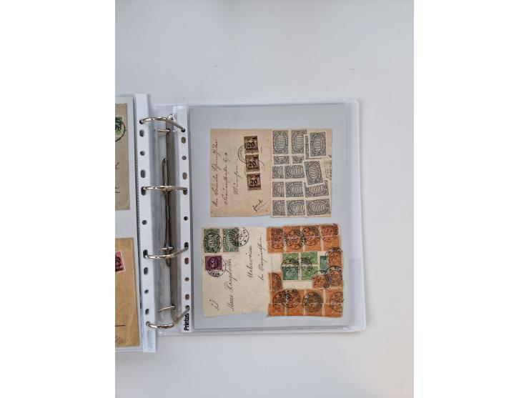 1920/23, umfangreiche Sammlung mit über 4600 Briefen, Karten und Ganzsachen. Dabei interessante Frankaturen, Blockeinheiten, 