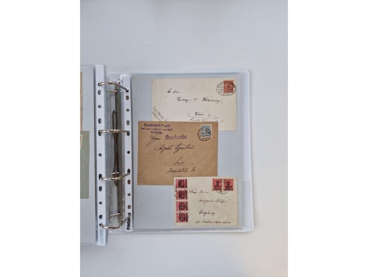 1920/23, umfangreiche Sammlung mit über 4600 Briefen, Karten und Ganzsachen. Dabei interessante Frankaturen, Blockeinheiten, 