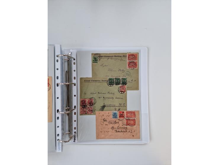 1920/23, umfangreiche Sammlung mit über 4600 Briefen, Karten und Ganzsachen. Dabei interessante Frankaturen, Blockeinheiten, 