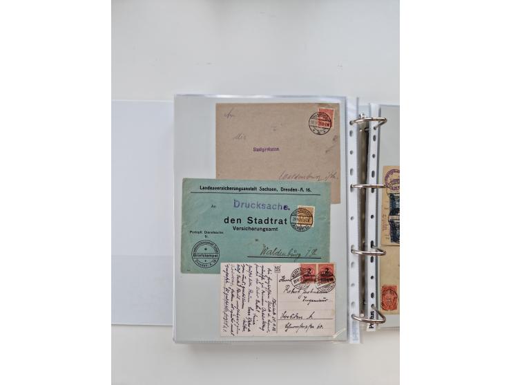 1920/23, umfangreiche Sammlung mit über 4600 Briefen, Karten und Ganzsachen. Dabei interessante Frankaturen, Blockeinheiten, 
