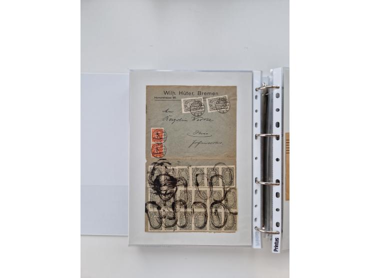 1920/23, umfangreiche Sammlung mit über 4600 Briefen, Karten und Ganzsachen. Dabei interessante Frankaturen, Blockeinheiten, 