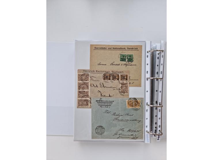 1920/23, umfangreiche Sammlung mit über 4600 Briefen, Karten und Ganzsachen. Dabei interessante Frankaturen, Blockeinheiten, 